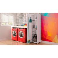 Armário Multiuso com Rodízios e Cabideiros Mendoza Branco - 2