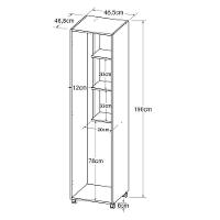 Armário Multiuso com Rodízios e Cabideiros Mendoza Branco - 4