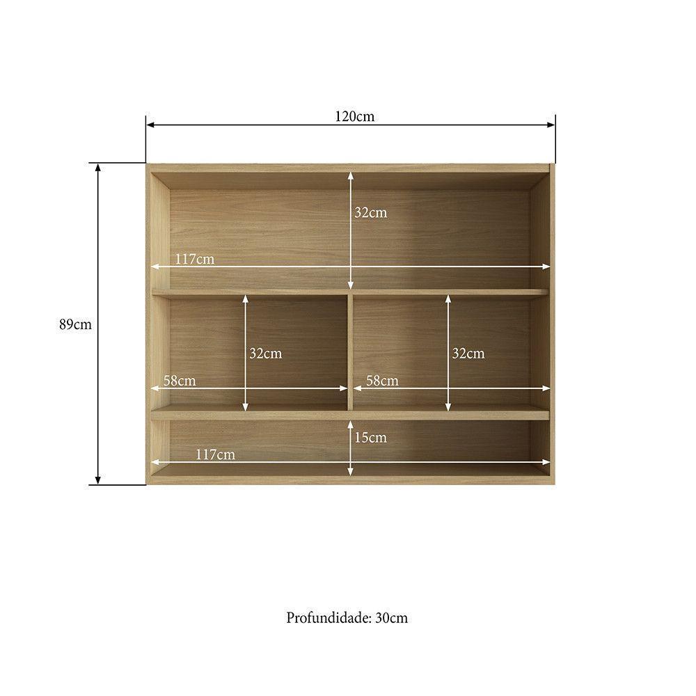 Armário Aéreo com 2 Portas Paris 3319 Freijo Off White - 2