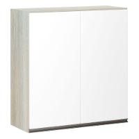 Armário 70cm 2 Portas Luci Legno Crema C/Branco Polar - 1