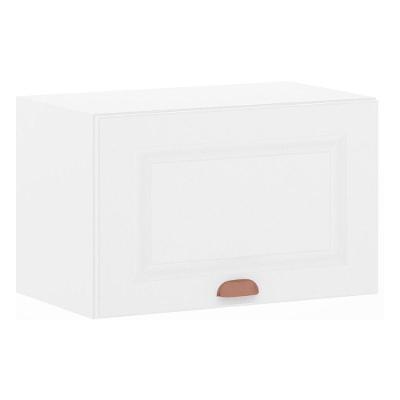 Armário Aéreo Basculante 60 Cm 1 Porta Cristal Luciane Móveis Branco Polar Com Branco Pet