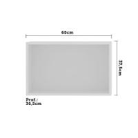 Armário Aéreo Basculante 60 Cm 1 Porta Cristal Luciane Móveis Branco Polar Com Branco Pet - 5