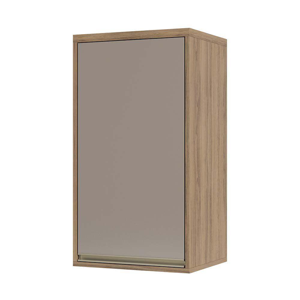 Armário Aéreo 40 Cm 1 Porta De Abrir 1 Prateleira Mel Luciane Móveis Vanilla Com Graff - 2