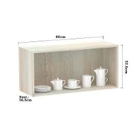 Armário Basculante 80cm 1 Porta Lis Legno Crema C/Kashmir - 3