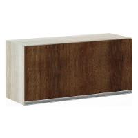 Armário Basculante 80cm 1 Porta Lis Legno Crema C/Nogueira - 1