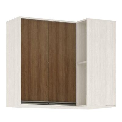 Armário Aéreo De Cozinha 95 Cm 2 Portas Linea Luciane Pátina Ff-avelã Ff