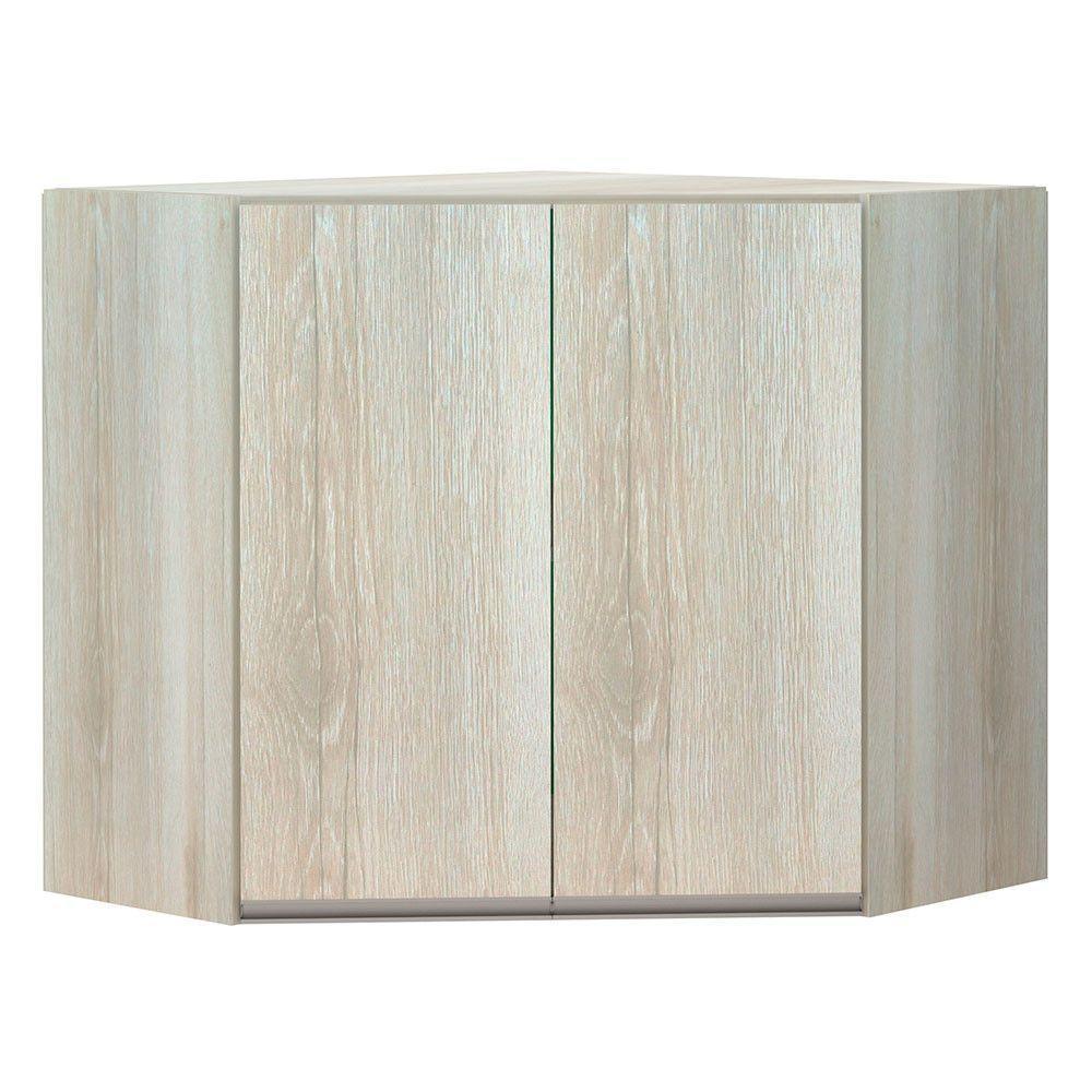 Armário Canto Diagonal Luciane 2 Portas Luci Legno Crema - 1