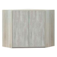 Armário Canto Diagonal 2 Portas Legno Crema C/Concreto - 1