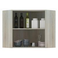 Armário Canto Diagonal 2 Portas Luci Legno Crema C/Connect - 2