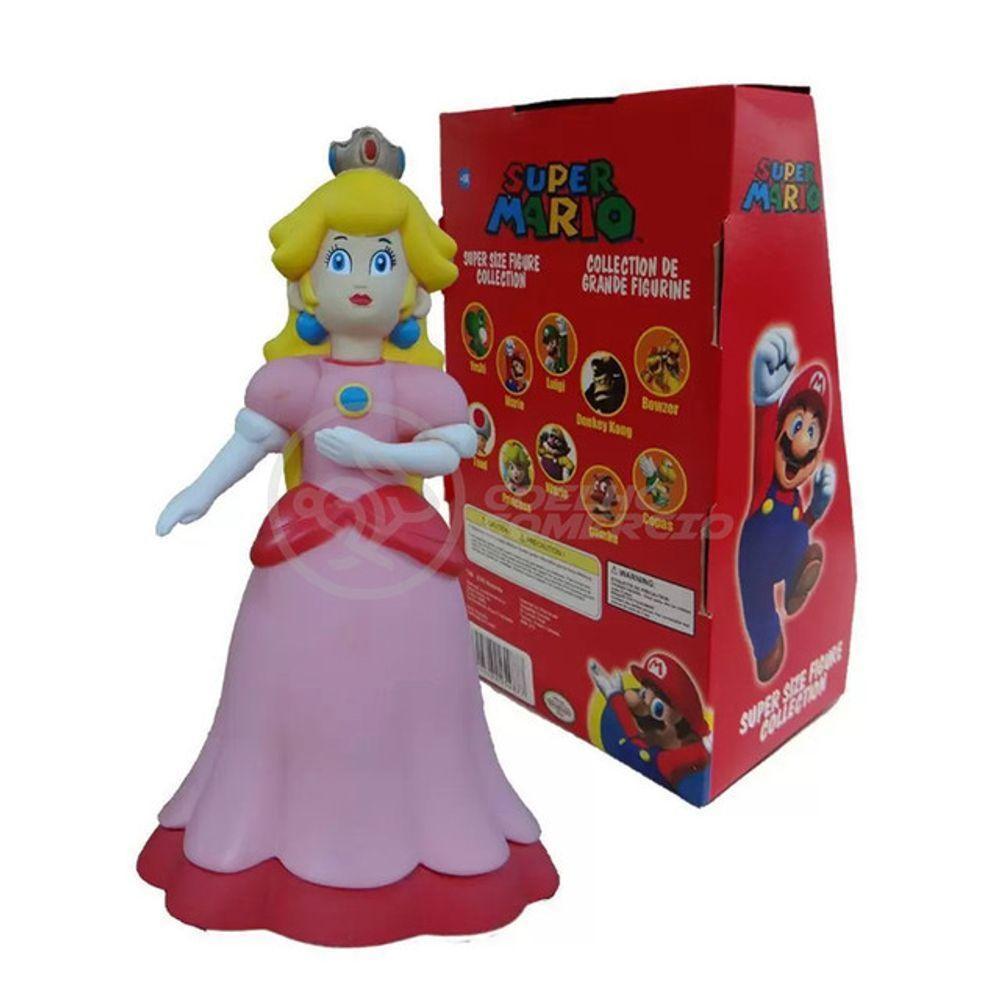 Boneco Princesa Peach Toadstool Super Size 23Cm - Mario - 1