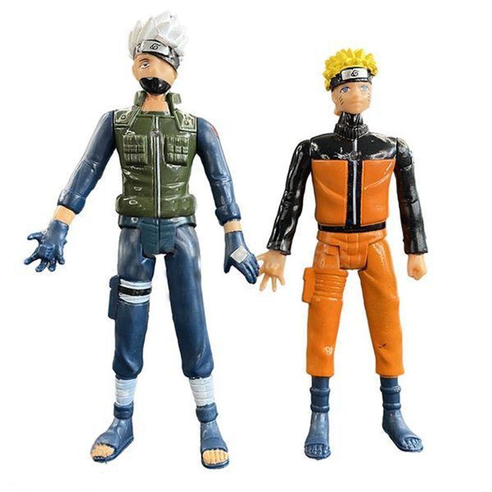 Kit 4 Bonecos Action Naruto Shippunden Kakashi Minato Sasuke. - 2