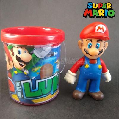 Kit Boneco Mario World Articulado 12Cm + Caneca 350Ml Nº12