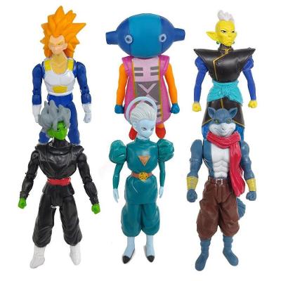 Kit Conjunto 6 Boneco Vegeta Ssj3 Dragon Ball Super 15Cm