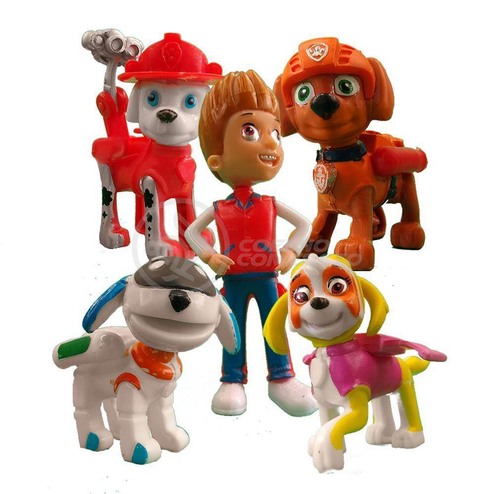 Kit 5 Bonecos Brinquedos Patrulha Canina Com 4 Skate 10 - 1
