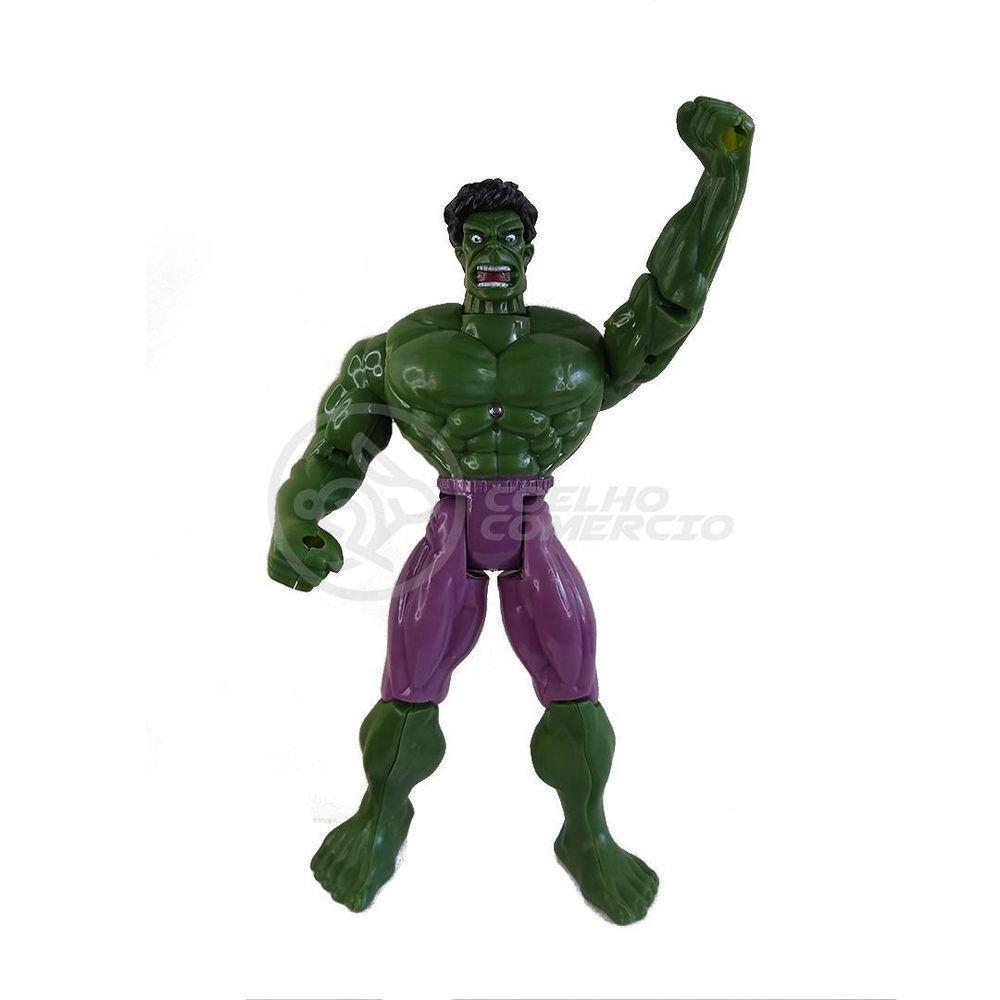Boneco Articulado 25Cm Action Incrivel Hulk + Mascara 16Cm - 1