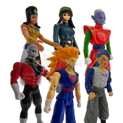 Kit 6 Bonecos Dragon Ball Vegetto Jiren Trunks Kaioshin