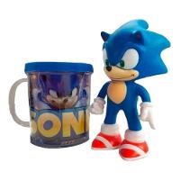 Kit Sonic The Hedgehog Caneca + Boneco 16Cm - 1