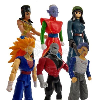 Kit 6 Bonecos Dragon Ball Vegetto Jiren Trunks Kaioshin