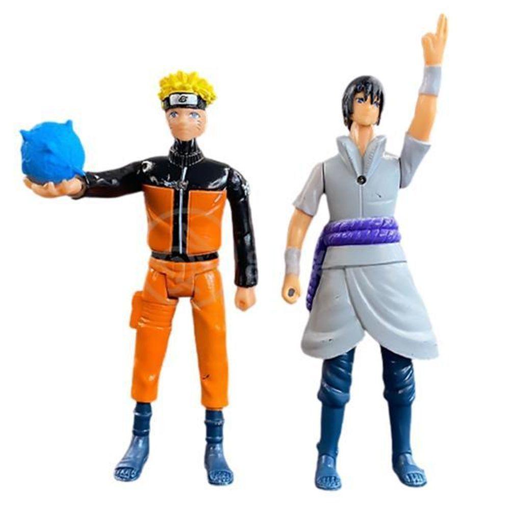 Kit 4 Bonecos Action Naruto Shippunden Kakashi Minato Sasuke - 1