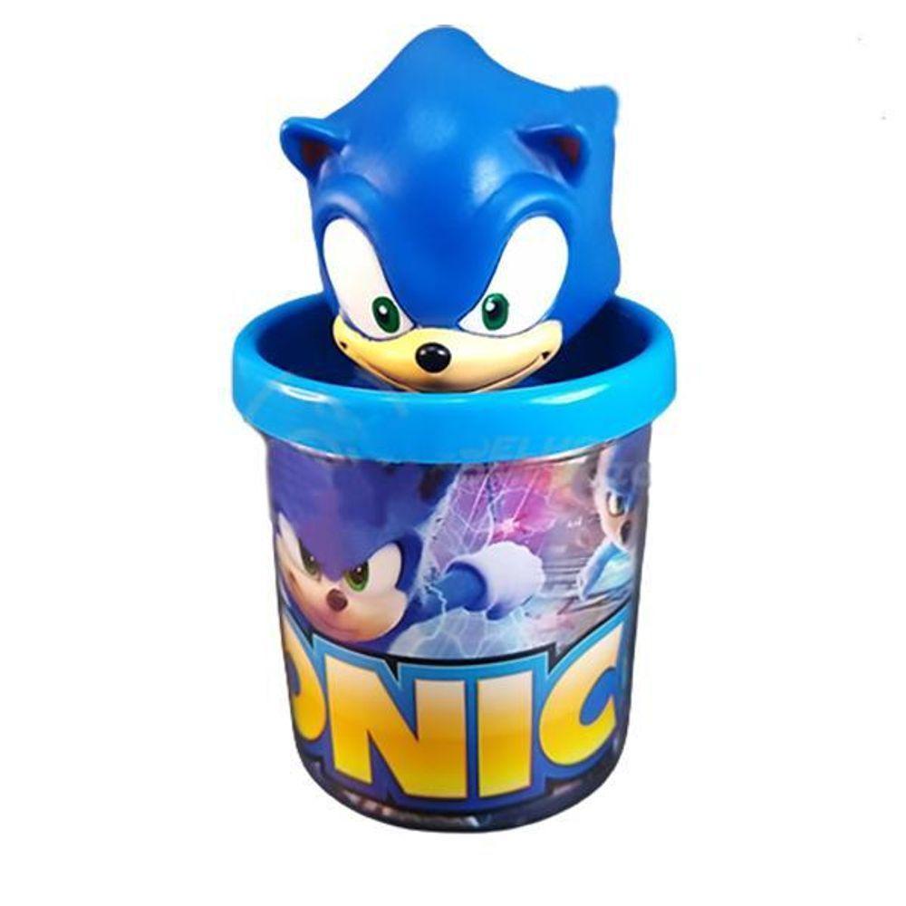 Kit Boneco Sonic Azul Articulado 15Cm + Caneca 350Ml Nº5 - 2
