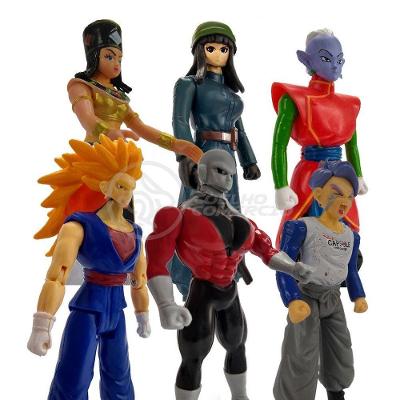 Kit 6 Bonecos Dragon Ball Vegetto Ssj3 Jiren Trunks Kaioshin