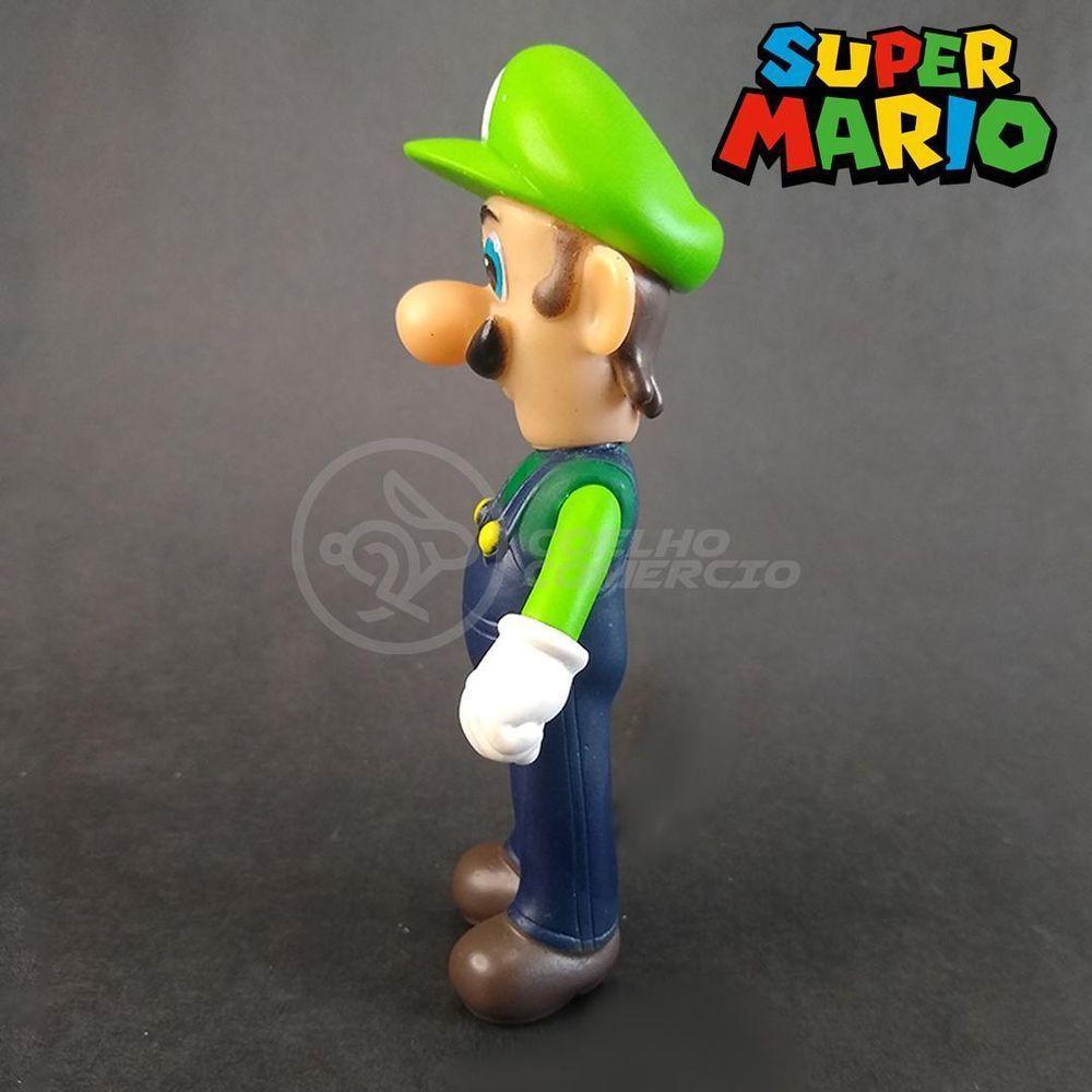 Kit Boneco Luigi Articulado Super Mario 13Cm + Caneca 350Ml - 4