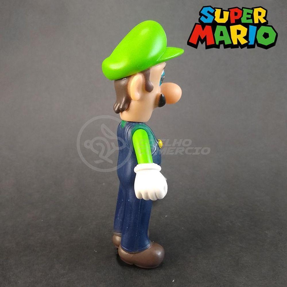 Kit Boneco Luigi Articulado Super Mario 13Cm + Caneca 350Ml - 5