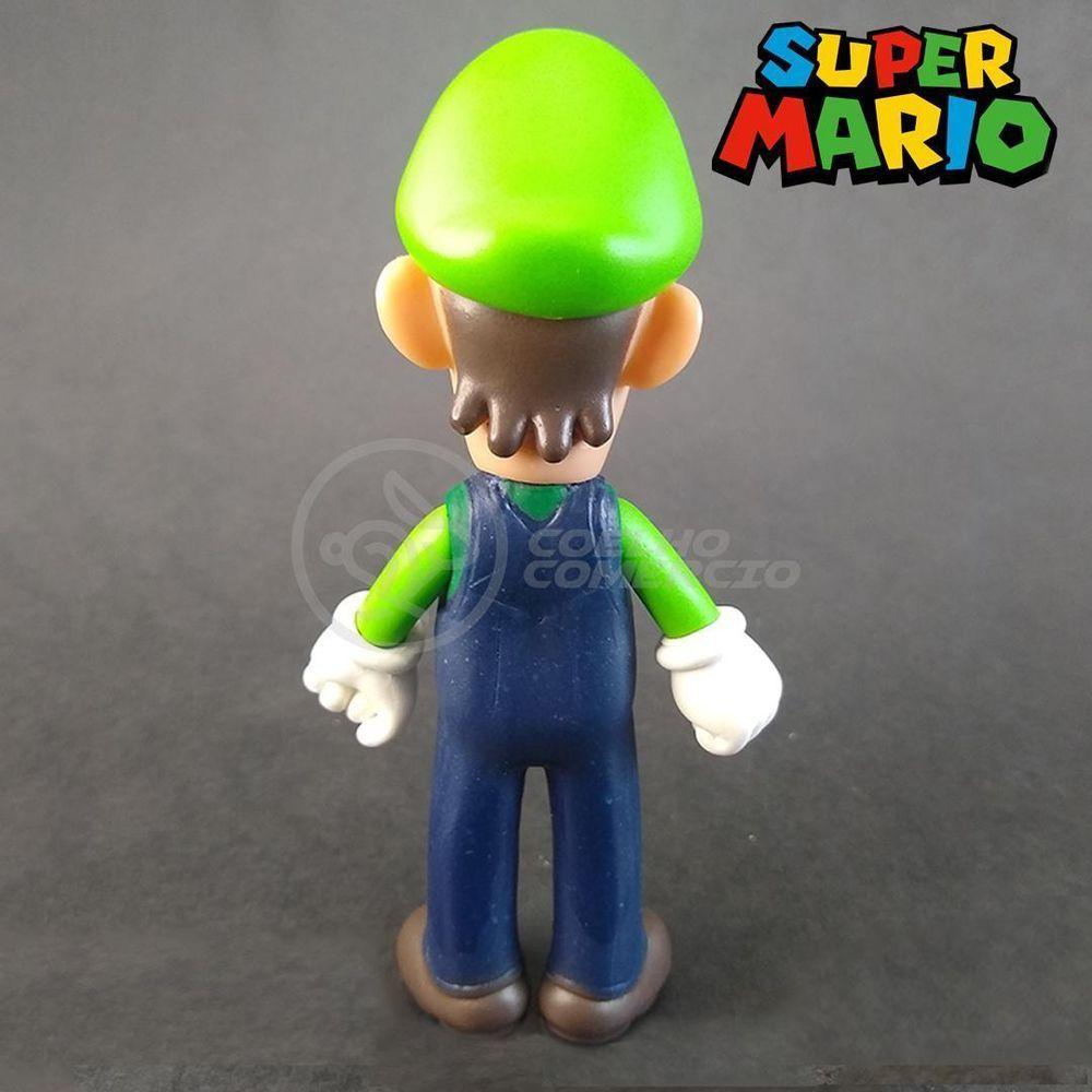 Kit Boneco Luigi Articulado Super Mario 13Cm + Caneca 350Ml - 6