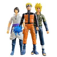 Kit 4 Bonecos Action Naruto Shippunden Kakashi Minato Sasuke. - 2
