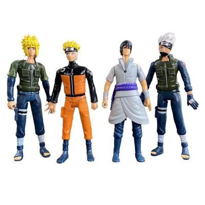 Kit Brinquedo 4 Boneco Naruto Shipunden Waction Figureww 53W