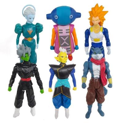 Kit Conjunto 6 Boneco Vegeta Ssj3 Dragon Ball Super 15Cm