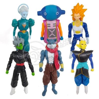 Kit Conjunto 6 Boneco Vegeta Ssj3 Dragon Ball Super 15Cm