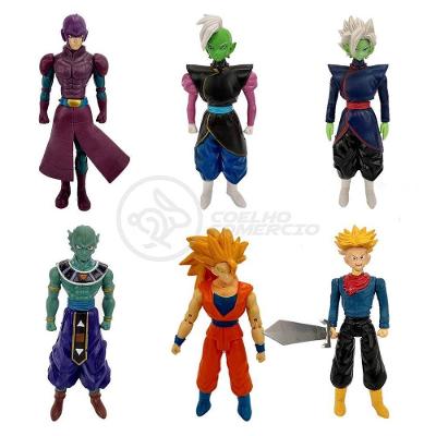 Kit 6 Bonecos Dragon Ball Super Goku Ssj3, Zamasu