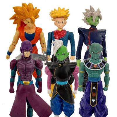 Kit 6 Bonecos Dragon Ball Super Goku Ssj3, Zamasu