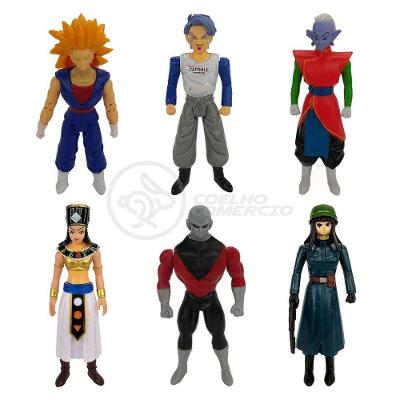 Kit 6 Bonecos Dragon Ball Vegetto Jiren Trunks Kaioshin