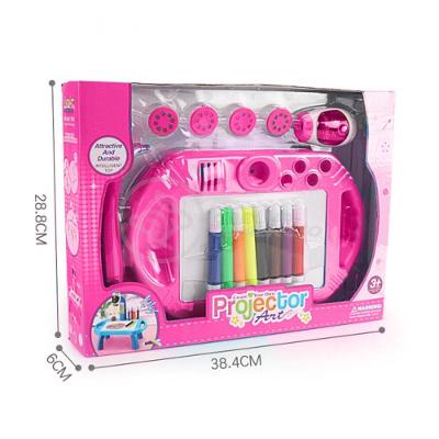 Projetor Para Desenho Infantil Aprendizagem Robo Rosa