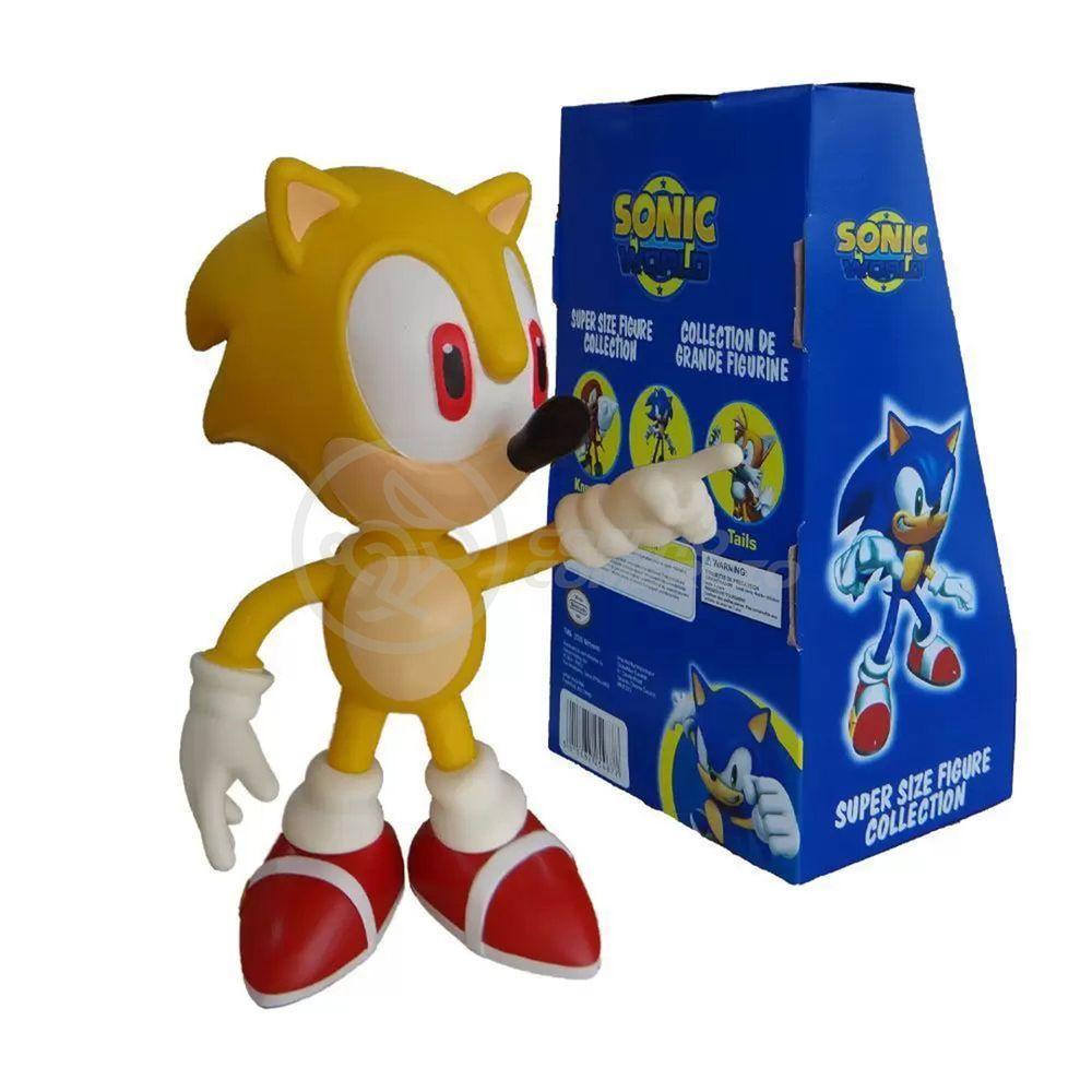 Boneco Action Figure Super Sonic 23cm Sonic - 8