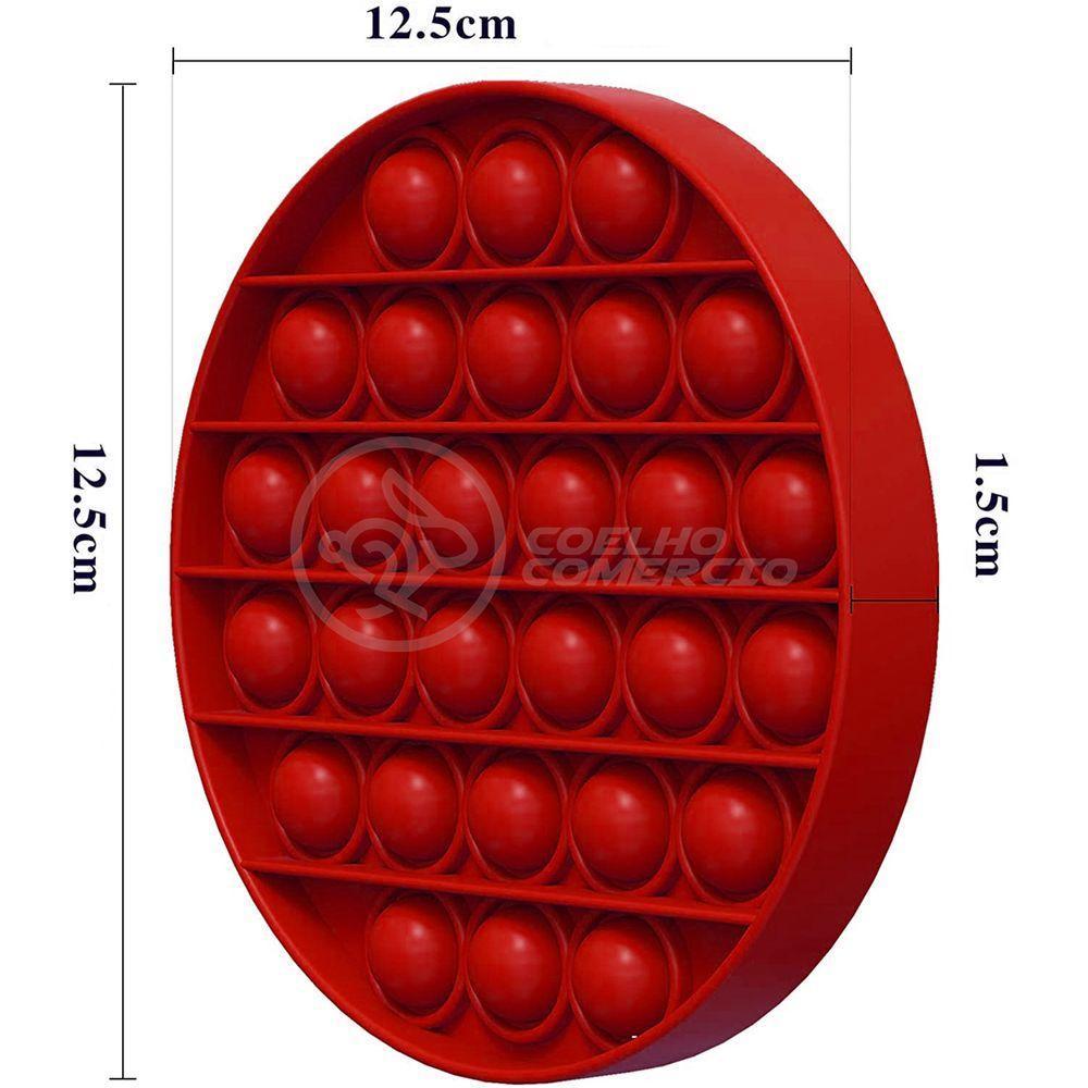 Pop It Circular Anti Stress Sensor Vermelho - 5