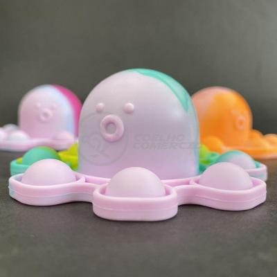 Chaveiro Polvo Reversível Pop It Anti Stress Silicone