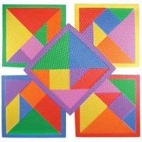 Kit com 5 Placas de Tangram em Eva - 1