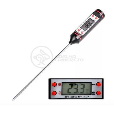 Termômetro Culinário Cozinha Digital Mede -50ºc A +300ºc