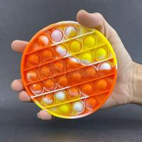 Pop It Tie Dye Circular Anti Stress Laranja E Amarelo - 10