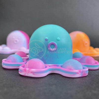 Chaveiro Polvo Reversível Pop It Anti Stress Silicone