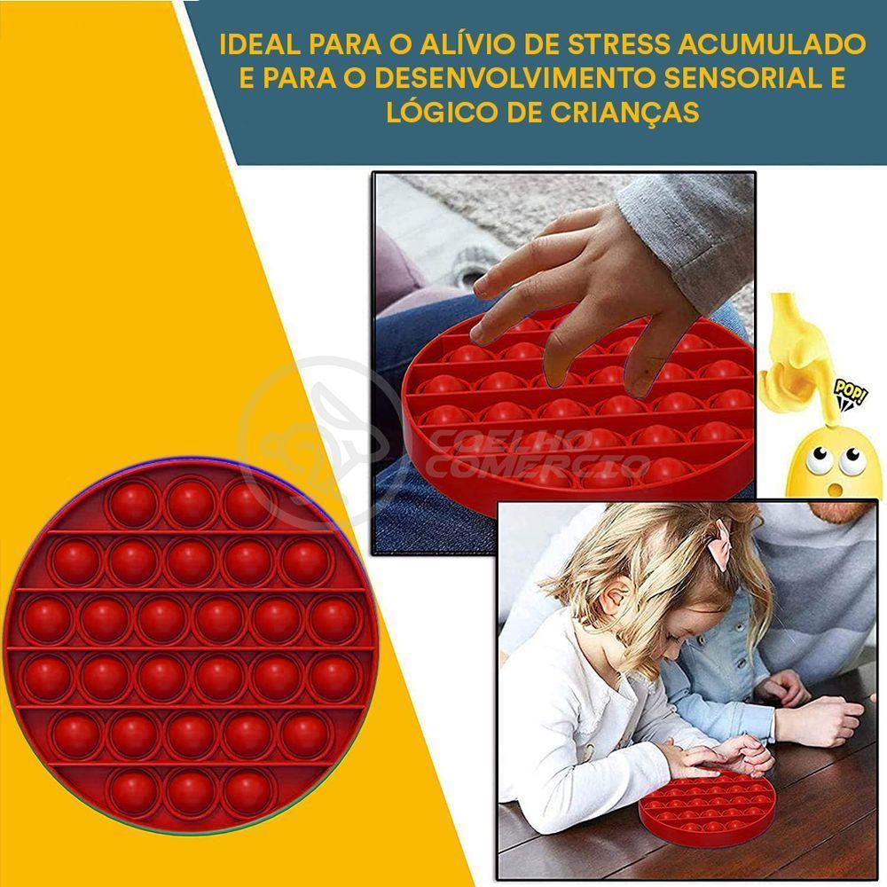 Pop It Circular Anti Stress Sensor Vermelho - 1