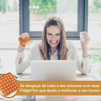 Pop It Quadrado Anti Stress Sensor Laranja - 6