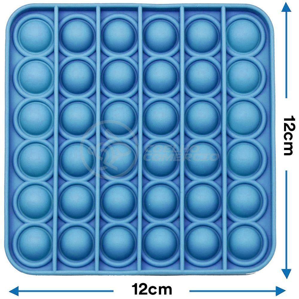 Pop It Quadrado Anti Stress Azul - 4