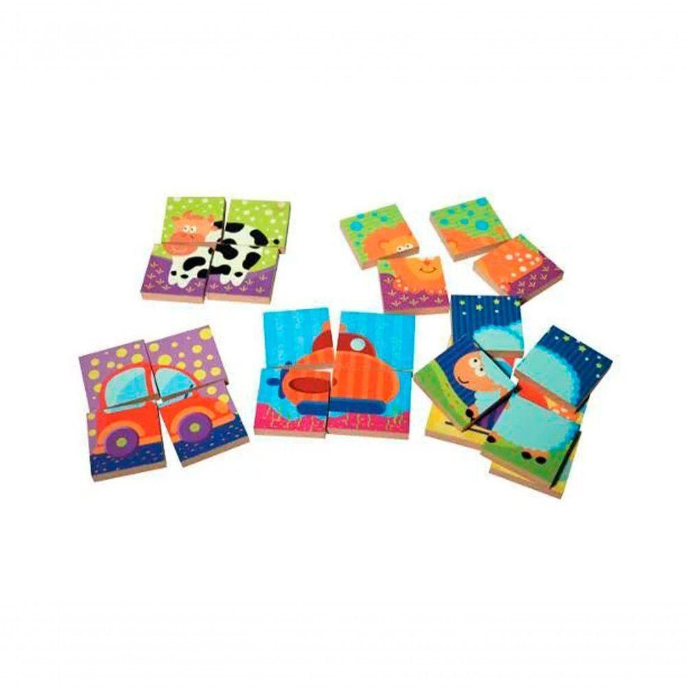 Brinquedos Educativos - Quebra Cabeça Blocos 24 Peças - 1