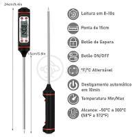 Termômetro Culinário Cozinha Digital Mede -50ºc A +300ºc - 1