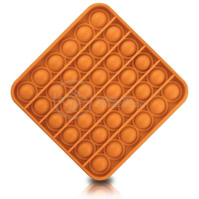 Pop It Quadrado Anti Stress Sensor Laranja