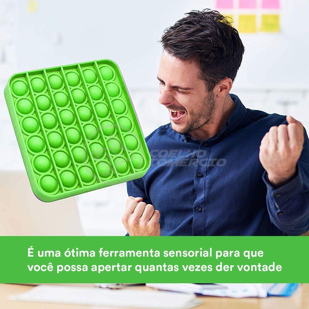Pop It Anti Stress Ansiedade Estourar Bolha Sensor - Verde - 1